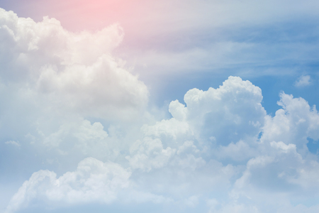 cloud on the sky background, cloudy weather with sunlightの写真素材
