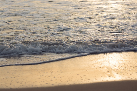 beautiful summer sea, sunshine on sand beach backgroundの写真素材