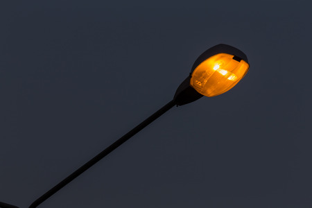 street light in urban city night