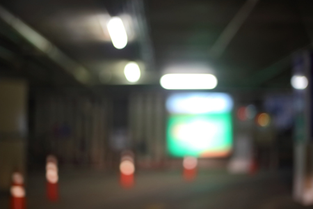 car parking in building, image blur backgroundの写真素材
