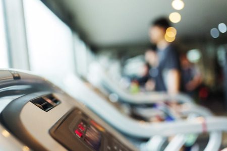 blurred fitness gym exercise workout sport club center with healthy lifestyle for banner advertising backgroundの写真素材
