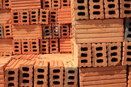 brick block building material in construction site industry