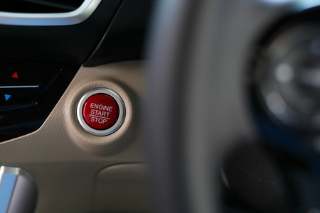 push start and stop engine button of vehicle car