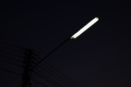 street light in the night time