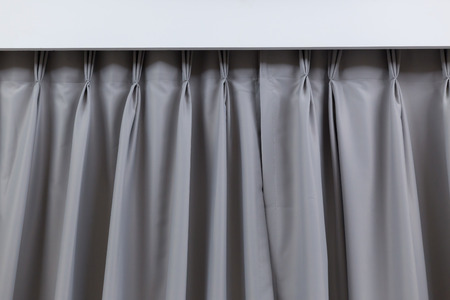 modern grey curtain interior decoration in bedroomの写真素材