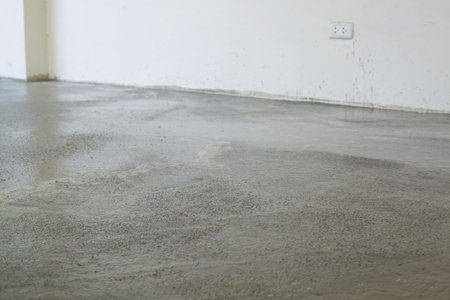 cement concrete floor in construction site industryの写真素材