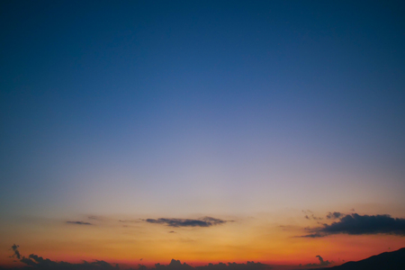 colorful twilight sunset skyの写真素材