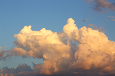 fluffy cloud on blue sky