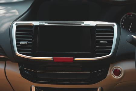 interior dashboard inside modern vehicle carの写真素材