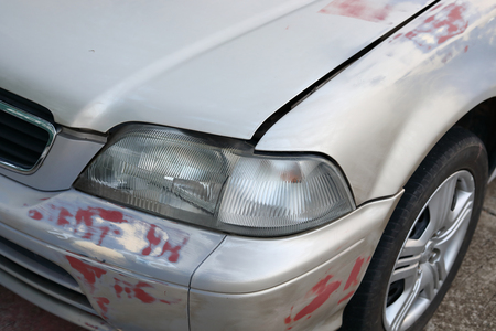 repair body car rubbing scrub texture for new paint colorの写真素材