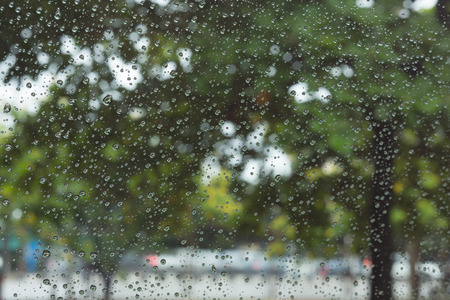 water rain drop on glass windowの写真素材