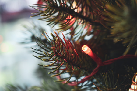 christmas light decoration in homeの写真素材