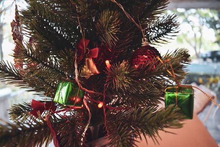 christmas tree decoration in home
