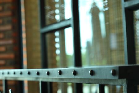 metal steel table bar interior loft style decorationの写真素材
