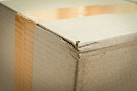 brown carton paper box package with packing