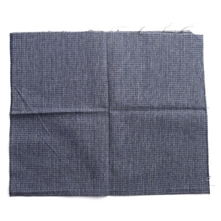 blue fabric cloth isolated on white background
