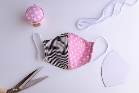 fashion face mask handmade from fabric cotton