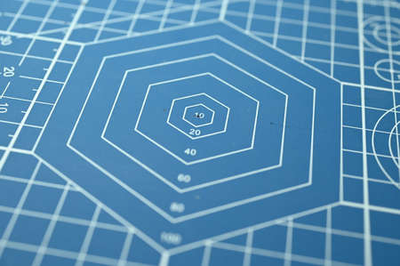 blue cutting mat, equipment in office
