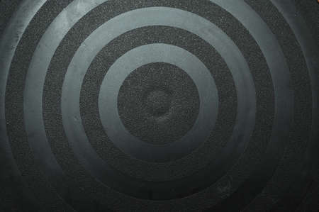 black texture background with circle shape lineの写真素材