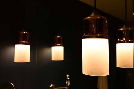 luxury lamp hanging on room, interior design