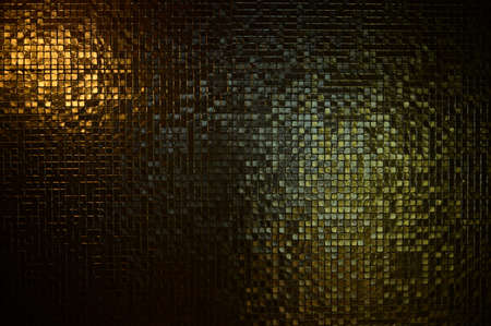 mosaic wall texture background with lightの写真素材