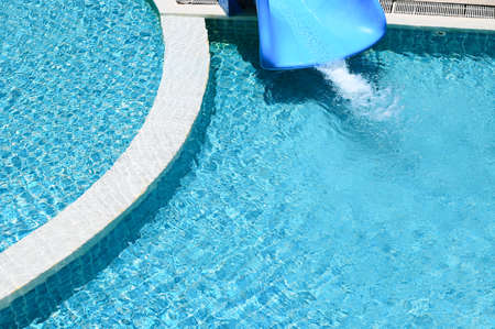blue swimming pool background, exterior design