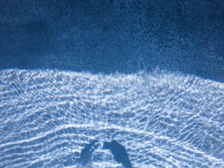 blue swimming pool background, interior designの写真素材