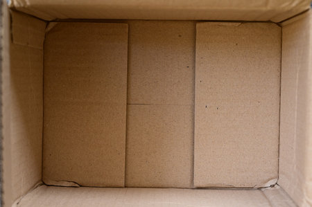 brown paper box packaging for designの写真素材
