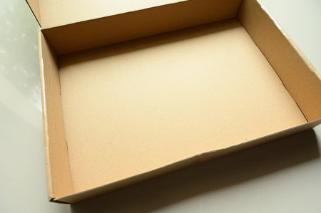 brown paper box packaging for designの写真素材
