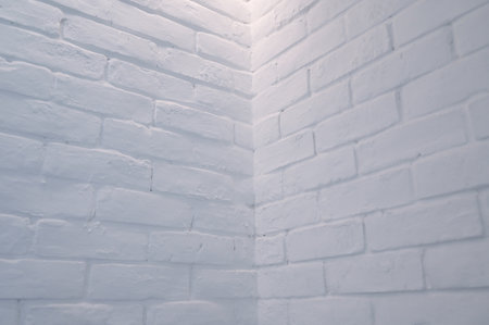 white brick wall background, interior designの写真素材