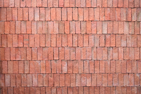brown brick wall textured, construction industryの写真素材