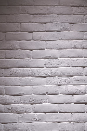 white brick wall background, interior designの写真素材