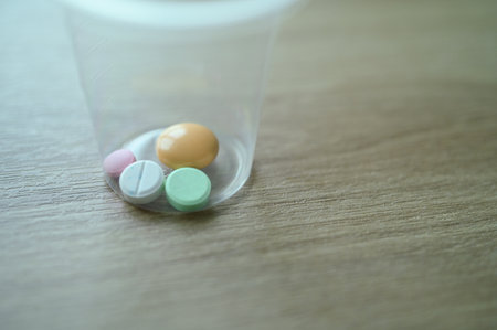 colorful tablets for treat patient have a good health in the hospitalの写真素材
