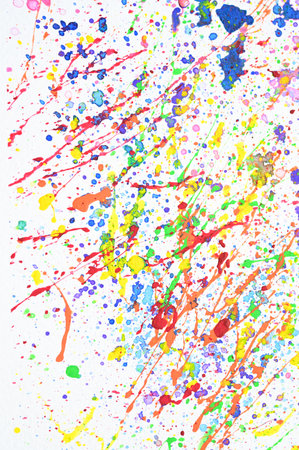 water colour splash on white paper, colorful art design