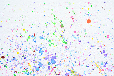 water colour splash on white paper, colorful art design
