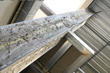 cement pole and steel bar on construction industry