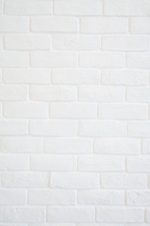 white brick wall background, interior design