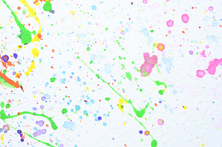 water colour splash on white paper, colorful art design