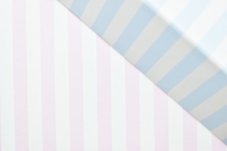 closeup stripe pink and blue paper box, package for design
