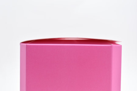 pink paper box texture background, package for designの写真素材