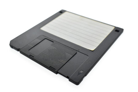 floppy disk magnetic computer data storage support isolated on white background