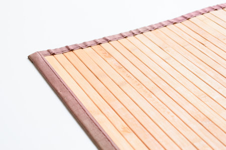 brown wood mat texture isolated on white backgroundの写真素材