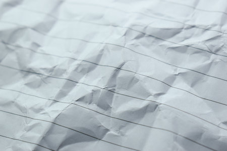 crumpled line paper texture background,  blank sheet notebookの写真素材
