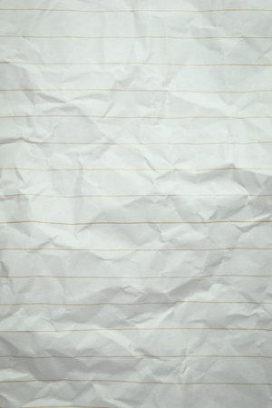 crumpled line paper texture background,  blank sheet notebookの写真素材