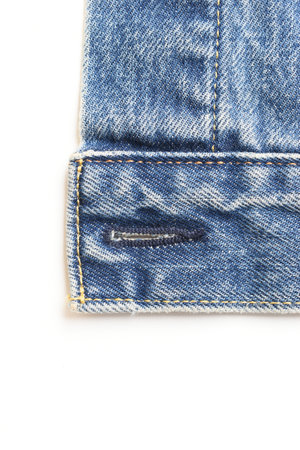blue denim shirt texture isolated on white background, jean fashion style