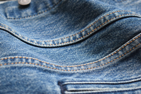 blue denim texture background, jean fashion styleの写真素材