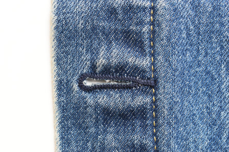blue denim shirt texture isolated on white background, jean fashion style