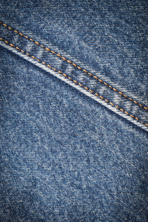 seam of blue denim texture background, jean fashion styleの写真素材