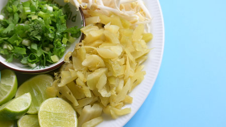 vegetable and condiment for northern soup of Thailand