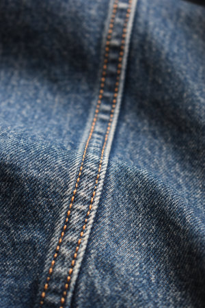 seam of blue denim texture background, jean fashion style
